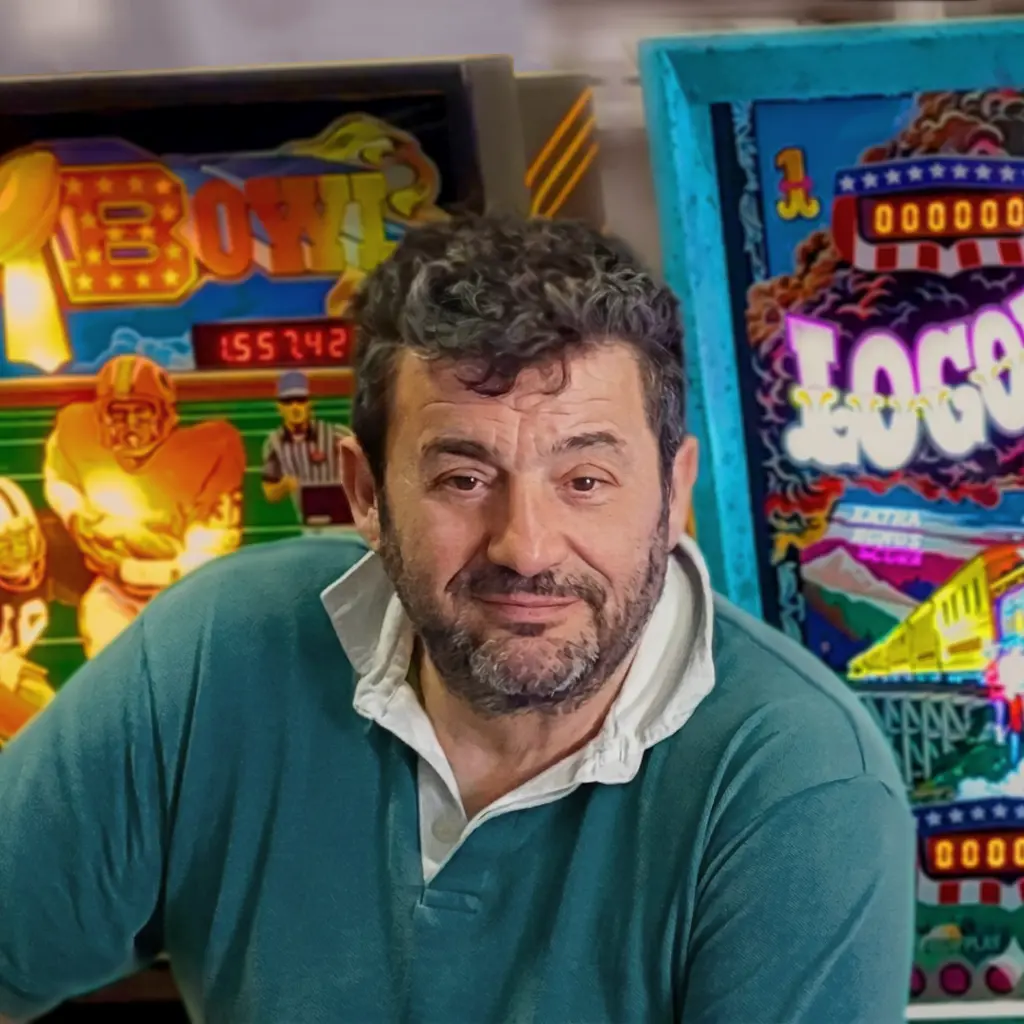 Davide, pinball and arcade technician
